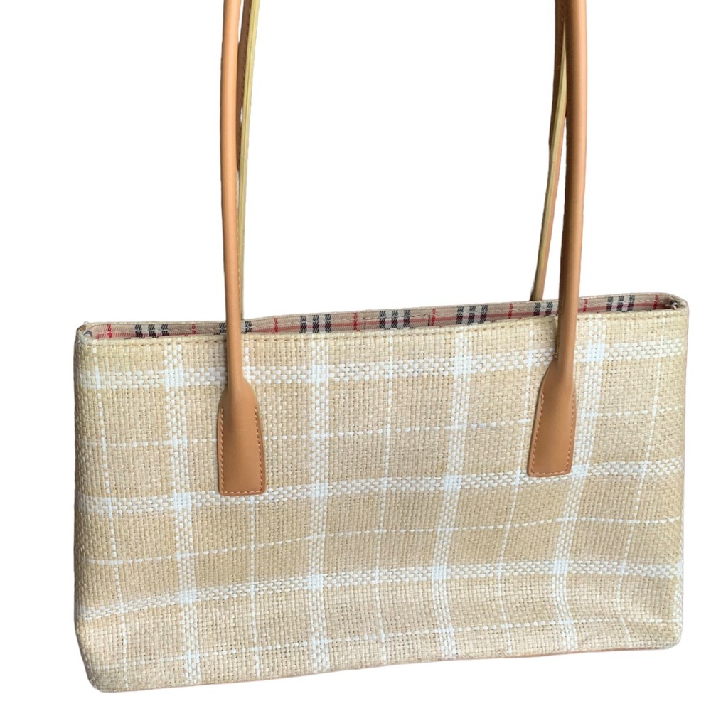 Kate SPADE JUTE BAG PLAID CHECK PRINT - Picture 4 of 11